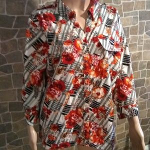 NY COLLECTION Floral Blouse